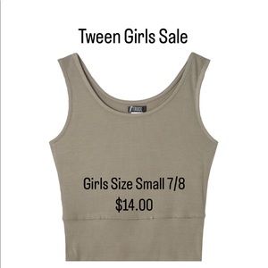 Truce contemporary kids cotton rib tank tops.